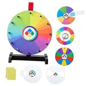 12&#034; Spinning Wheel Teaching Aid Material Math Words Time Game Templates Kids