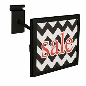 Black Faceout Sign Holder for Wire Grid and Grid Wall - Rectangular  - Pack of 3