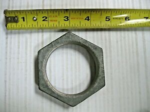 2&#034; NPT  Galvanized Malleable Iron Lock Jam Nut   36A7MZ9   New