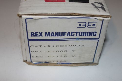 Brand new!!! rex manufacturing ce100ja transformer 600/120v 100va for sale