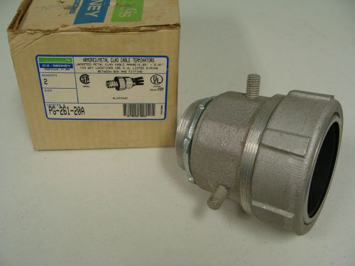 O-Z GEDNEY PG-261-20A 2.35&#034;-2.61&#034; DIA. ARMORED CABLE TERMINATORS 2 1/2&#034; ALUMINUM