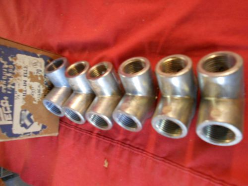 6 lot halex 1/2&#034; conduit fittings L141 Handy ELL corner elbow