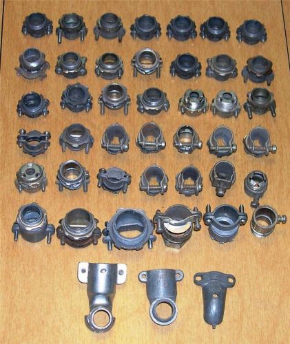 Lot of 41 Various Conduit Connectors + A Few Extras