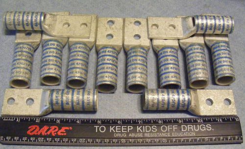 12 new compression lugs yaz34-2tc38-fx blue die 470/19 for sale