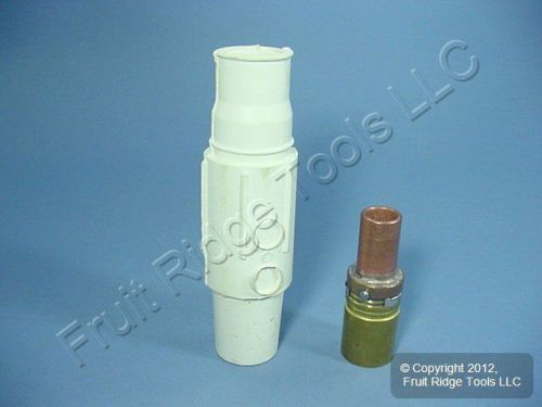 New leviton white 17 series female cam-type plug crimped style 690a 600v 17v24-w for sale