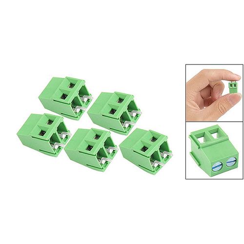 2015 5 pcs 2 Pin 5.08mm Pitch PCB Mount Screw TermInal Block 10A