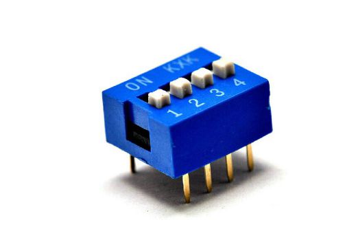 20pcs Blue DIP switch 4 Position 4p Pitch Through Hole 2.54mm