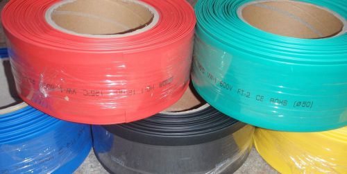 10&#039; LENGTH LARGE HEAT SHRINK TUBING 2&#034; O.D 5 COLORS 2&#039;ea 50mm