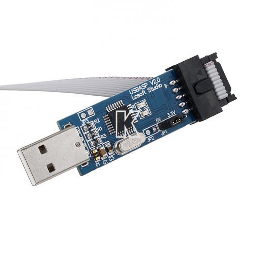 Usb asp isp downloader 51 avr programmer atmega8 support 5v 3.3v for sale