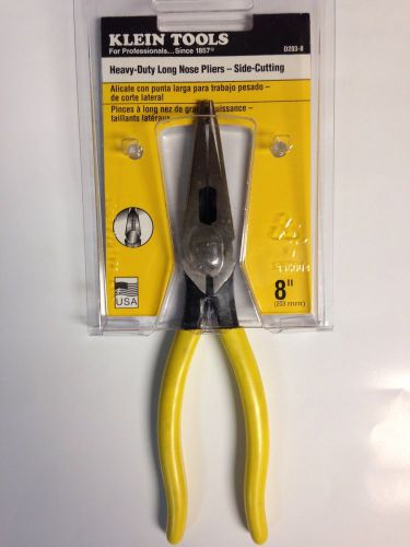 Klein D203-8 Heavy Duty Longnose Side Cutting Pliers