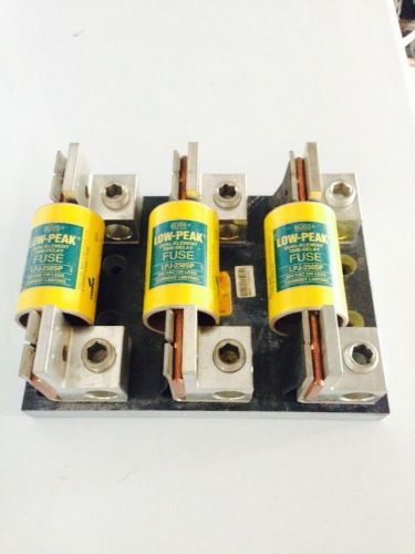 Buss fuse holder j60400-3cr 3 pole includes 3 lpj-250sp time delay fuses for sale