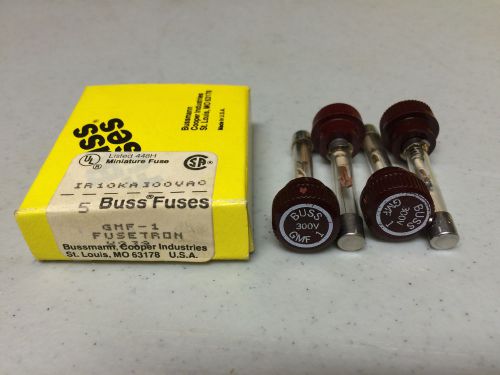 (BOX OF 4) BUSS BUSSMANN COOPER GMF 1 GMF1 DUAL ELEMENT FUSE NEW