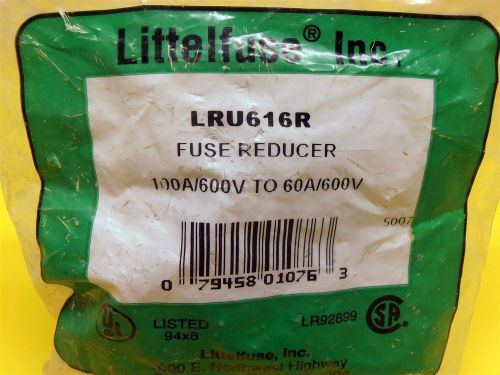 Littelfuse Inc. Fuse Reducer LRU616R 100 A / 600 V to 60 A / 600 V NEW!