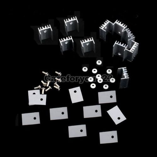 10Pcs TO-220 Silver Heatsink Heat Sink for Voltage Regulator or MOSFET