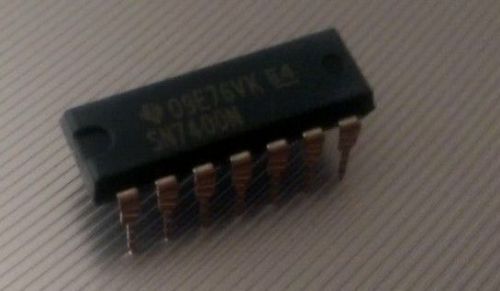 TEXAS INSTRUMENTS SN7400N IC, QUAD NAND GATE, 2I/P, DIP-14 (1 piece)