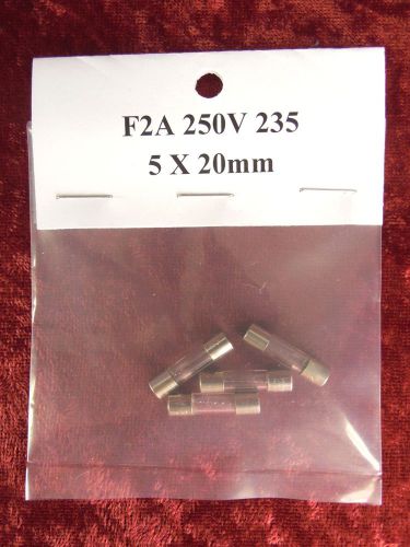 Qty-4 F2A 250V 235 5X20mm  (NEW)