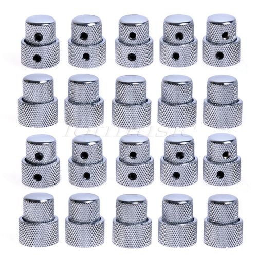 20 set chrome dual control guitar knob dual screw style for sale