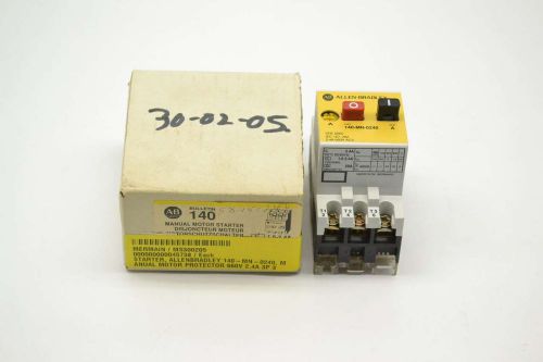 NEW ALLEN BRADLEY 140-MN-0240 1-1/2HP 1.6-2.4A AMP MANUAL MOTOR STARTER B403341