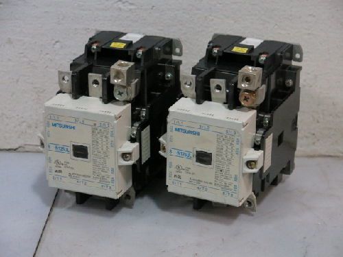 2 MITSUBISHI S-N125UL CONTACTORS, 75 HP, 125 AMP