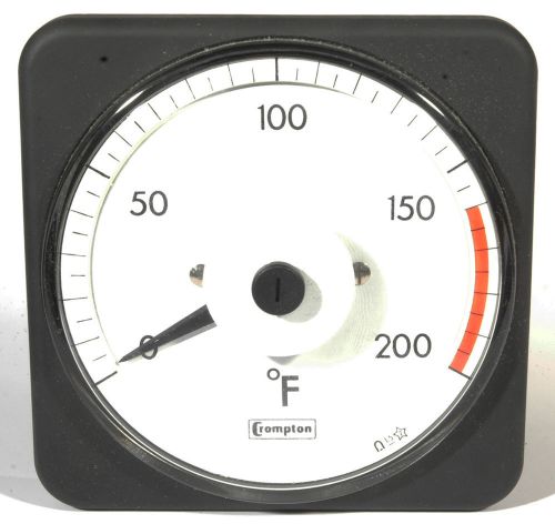 NEW CROMPTON TEMPERATURE GAUGE 200 ° F w/ Over Temp Alarm --- guage