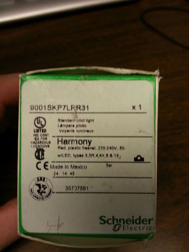 9001SKP7LRR31 Schneider Electric 30mm Red LED Pilot Light 220v-240v