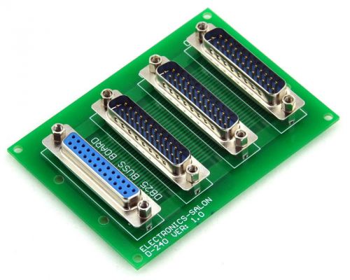 D-SUB DB25 1 Female 3 Male Buss Board. Connector.