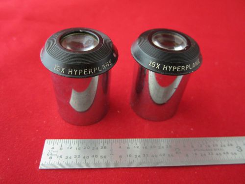 lot 2 ea microscope eyepiece 15x hyperplane #2-151