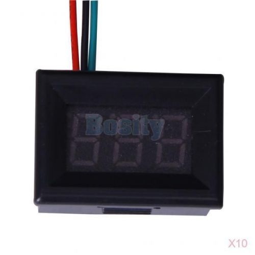 10x Green 0.36&#034; LED 3 Digit Digital Voltmeter Power DC 7-30V for Car Motor Auto