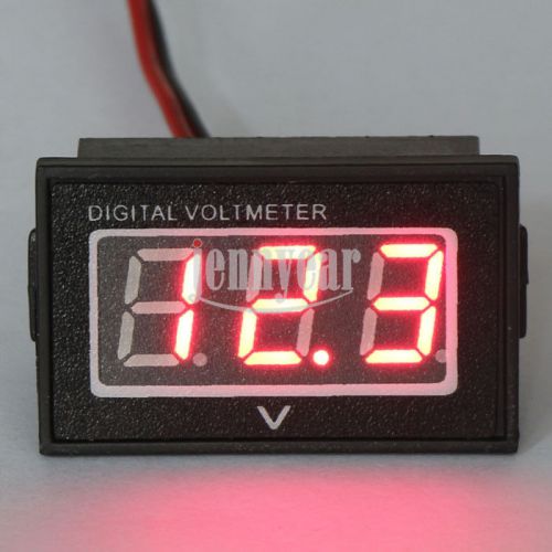 Waterproof Digital Voltmeter Gauge DC 2.5-30V Red LED Auto Mini 12V Volt Tester