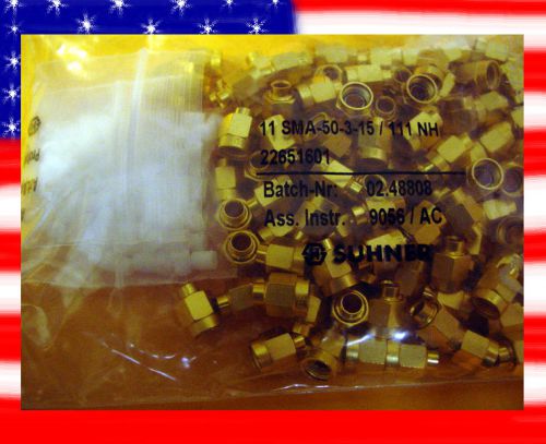 (100) &#034;Sets&#034; of BRAND NEW Suhner 11 SMA-50-3-15/111 NH Semi-Rigid Connectors