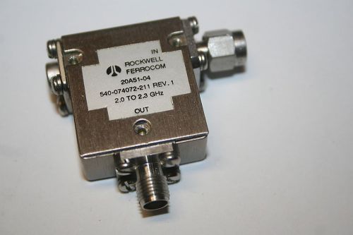 ROCKWELL FERROCOM, 20A51-04, 540-074072-211, CIRCULATER, 2.0-2.3 GHZ