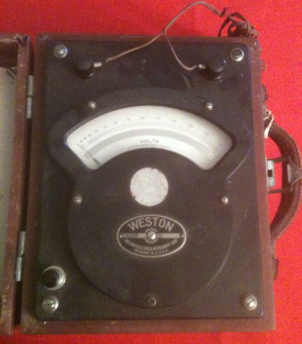 VINTAGE WESTON A.C. &amp; D.C. VOLTMETER MODEL 341 , NO. 12726 DATED JUNE 16, 1945