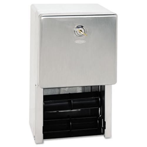 Bobrick 2888 Stainless Steel Two-roll Tissue Dispenser, 6 1/4w X 6d X 11h,