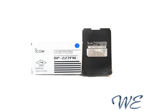 NEW ICOM BP-227FM FM Approved 7.2V/1700mAh Battery Pack for IC-F50 IC-F60 IC-M88