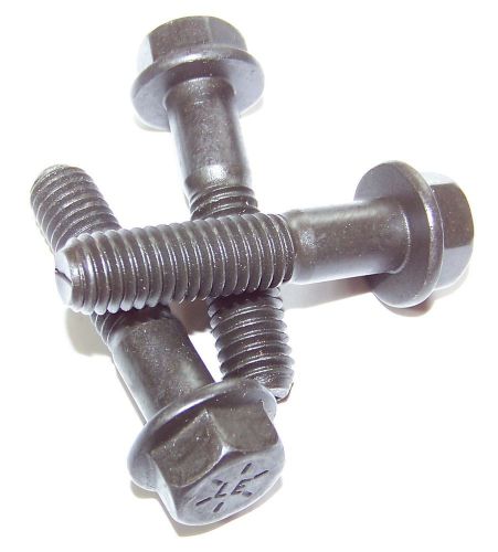 25 qty-gr8 flange bolt black 3/8-16 x 1-3/4(17564) for sale