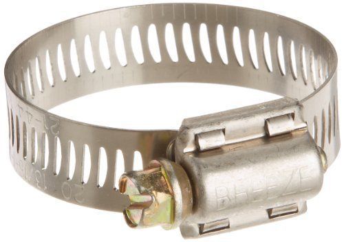 Breeze Power-Seal Stainless Steel Hose Clamp  Worm-Drive  SAE Size 20  13/16&#034; to