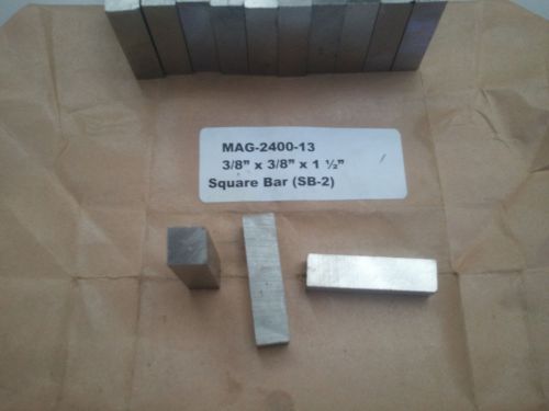 Alnico v square bar precision griound finnish  3/8&#034;square x 1 1/2&#034; long new 3 ea for sale