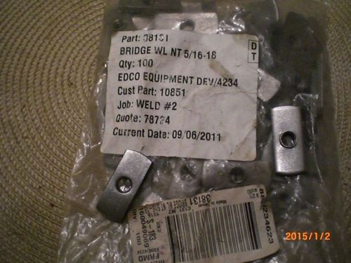 Weld Nut,Edco Co 38131 Tab Base 5/8&#034;x1.50&#034; w/ no Projections,Steel,5/16-18(45)