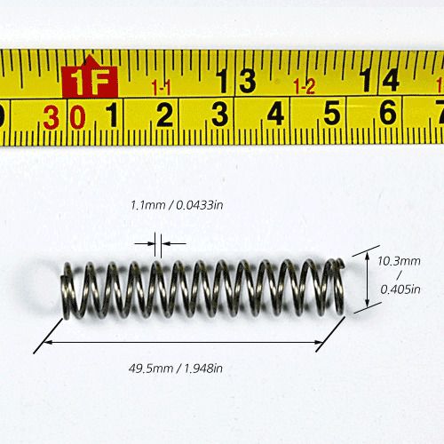 50ea 580Compression Springs 0.0433&#034;WDX0.405&#034;ODX1.948&#034;FL YUHAN SPRING CO.