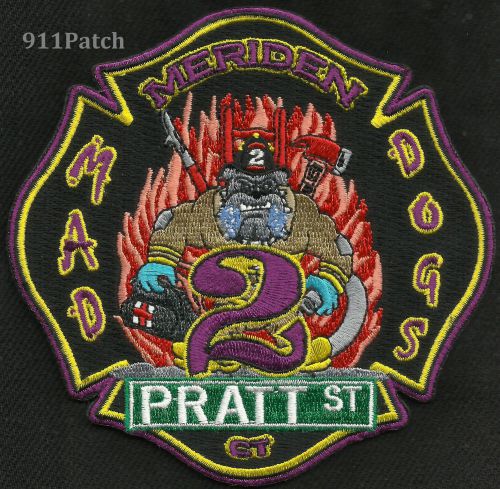 MERIDEN, CT - Engine 2 MAD DOGS &#034;Pratt St&#034; FIREFIGHTER Patch