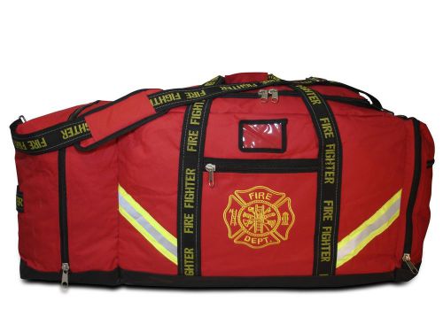 FIREFIGHTER TURNOUT GEAR STEP IN BUNKER FIRE BAG XXXL FIRST RESPONDER LXFB10 RED