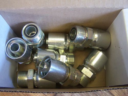 Eight Goodyear Hydraulic 5/8&#034; Male Fittings B2-OFM-1012, # 14730-1012