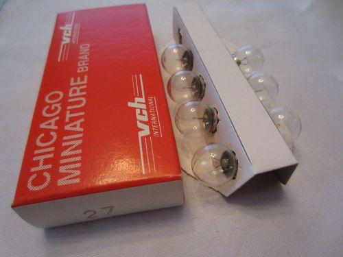 Box of 7 Chicago Miniature No. 27 CM27 GE27 Globe Screw Base Lamps Light Bulbs