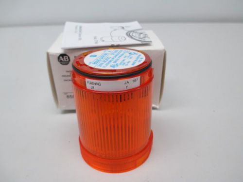 NEW ALLEN BRADLEY 855E-24FN5 AMBER FLASHING INCANDESCENT 24V LIGHTING D246971