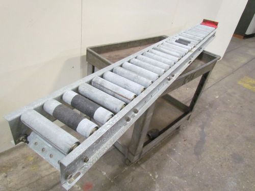 Gravity Roller Conveyor w/End Stops 1.9&#034;Rollers 3&#034;Centers 8&#034;Between Frames 8&#039;L