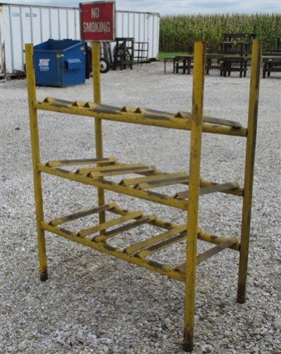 Propane Tank Display Rack Cast Iron Metal Industrial Age Shelf Unit Factory Cart