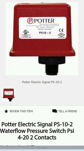 Porter ps10-2 waterflow switch