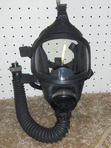 MSA model BM-13D-17 Full Face SCBA Respirator Gas Mask w/Hose - EXC!