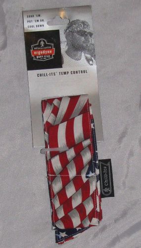 Ergodyne Chill-Its 6700 Cooling Bandana Headband Stars and Stripes RWB