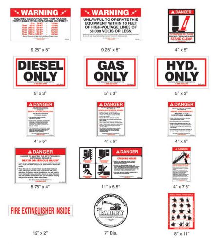 DBCE Mobile Crane Safety Decal KIt